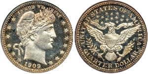 25 Cent / 1/4 Dollar 美利堅合眾國 (1776 - ) 銀/銅 