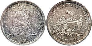 25 Cent / 1/4 Dollar 美利堅合眾國 (1776 - ) 銀/銅 