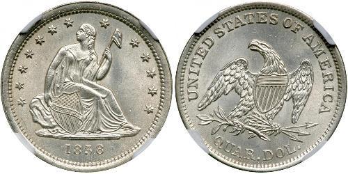 25 Cent / 1/4 Dollar 美利堅合眾國 (1776 - ) 銀/銅 