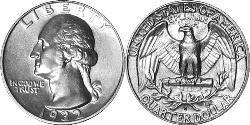 25 Cent / 1/4 Dólar Estados Unidos de América (1776 - ) Cobre/Plata George Washington