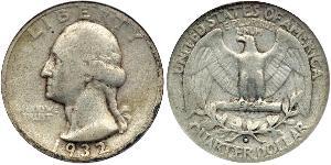 25 Cent / 1/4 Dólar Estados Unidos de América (1776 - ) Cobre/Plata George Washington