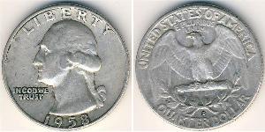 25 Cent / 1/4 Dólar Estados Unidos de América (1776 - ) Cobre/Plata George Washington