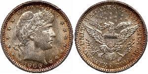 25 Cent / 1/4 Dólar Estados Unidos de América (1776 - ) Cobre/Plata 