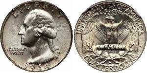 25 Cent / 1/4 Dólar Estados Unidos de América (1776 - ) Cobre/Plata George Washington