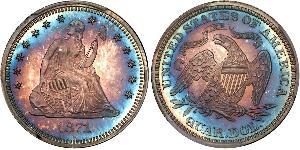 25 Cent / 1/4 Dólar Estados Unidos de América (1776 - ) Cobre/Plata 