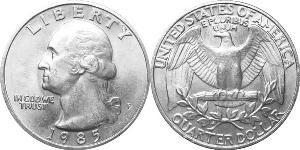 25 Cent / 1/4 Dólar Estados Unidos de América (1776 - ) Cobre/Plata George Washington