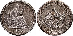 25 Cent / 1/4 Dólar Estados Unidos de América (1776 - ) Cobre/Plata 