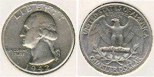 25 Cent / 1/4 Dólar Estados Unidos de América (1776 - ) Cobre/Plata George Washington