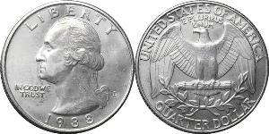25 Cent / 1/4 Dólar Estados Unidos de América (1776 - ) Cobre/Plata George Washington