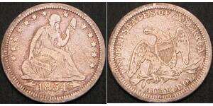 25 Cent / 1/4 Dólar Estados Unidos de América (1776 - ) Cobre/Plata 