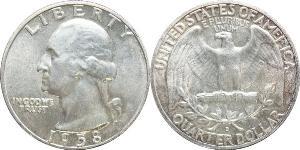 25 Cent / 1/4 Dólar Estados Unidos de América (1776 - ) Cobre/Plata George Washington