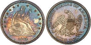 25 Cent / 1/4 Dólar Estados Unidos de América (1776 - ) Cobre/Plata 