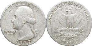 25 Cent / 1/4 Dólar Estados Unidos de América (1776 - ) Cobre/Plata George Washington