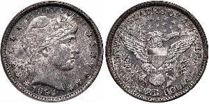 25 Cent / 1/4 Dólar Estados Unidos de América (1776 - ) Cobre/Plata 