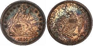 25 Cent / 1/4 Dólar Estados Unidos de América (1776 - ) Cobre/Plata 