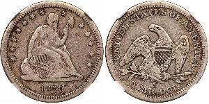25 Cent / 1/4 Dólar Estados Unidos de América (1776 - ) Cobre/Plata 