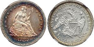 25 Cent / 1/4 Dólar Estados Unidos de América (1776 - ) Plata 