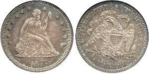 25 Cent / 1/4 Dólar Estados Unidos de América (1776 - ) Plata 