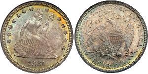 25 Cent / 1/4 Dólar Estados Unidos de América (1776 - ) Plata 