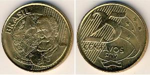 25 Centavo Brasil Latón/Acero 