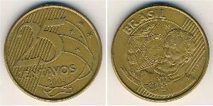 25 Centavo Brasil Latón/Acero 
