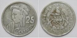 25 Centavo Guatemala Argento 