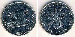 25 Centavo Cuba (1898 - ) Copper/Nickel 