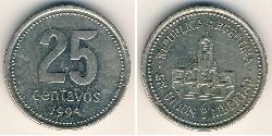 25 Centavo Argentinien (1861 - ) Cuivre/Nickel 