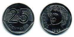 25 Centavo Brasil Níquel/Acero 