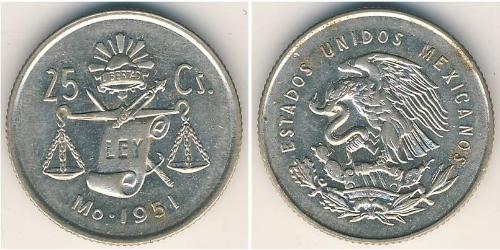25 Centavo México (1867 - ) Plata 