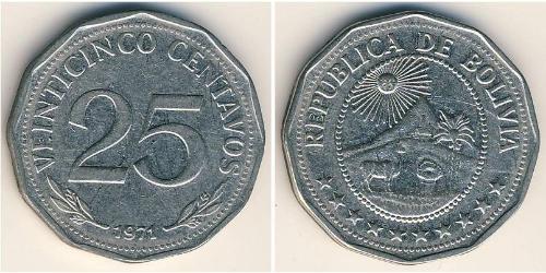 25 Centavo Bolivia (1825 - ) Rame/Nichel 