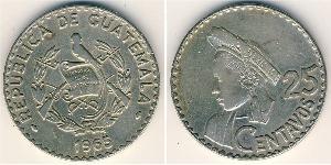 25 Centavo Guatemala (1838 - ) Rame/Nichel 