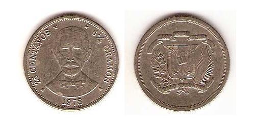 25 Centavo Repubblica Dominicana Rame/Nichel 