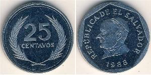 25 Centavo El Salvador (1821 - ) Stainless steel 