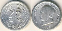 25 Centavo 萨尔瓦多 銀 