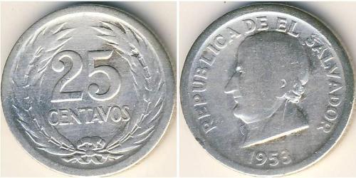 25 Centavo 萨尔瓦多 銀 