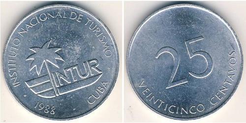 25 Centavo Cuba (1898 - ) 铝 