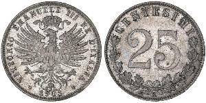 25 Centesimo Kingdom of Italy (1861-1946) Argent Victor-Emmanuel III d