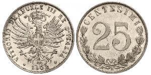 25 Centesimo Kingdom of Italy (1861-1946) Argento Vittorio Emanuele III d