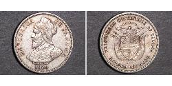 25 Centesimo Panama Silber 