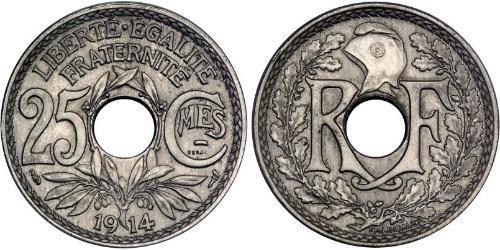 25 Centime French Third Republic (1870-1940)  Copper/Nickel 
