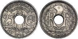 25 Centime French Third Republic (1870-1940)  Copper/Nickel 