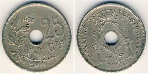 25 Centime Belgio Rame/Nichel 
