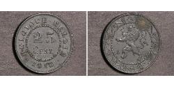 25 Centime Belgium Zinc 