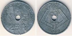 25 Centime Belgium Zinc 