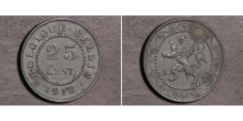 25 Centime Belgique Zinc 