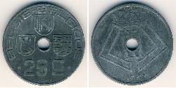 25 Centime Belgio Zinco 