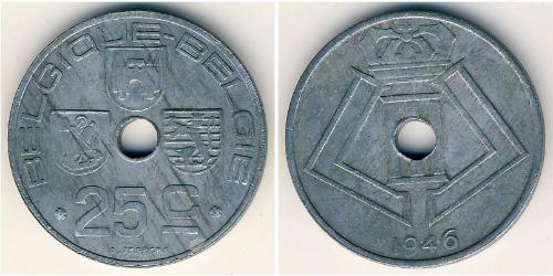 25 Centime Belgio Zinco 