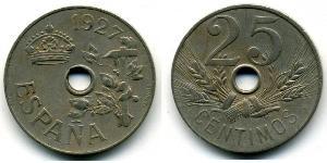 25 Centimo Kingdom of Spain (1874 - 1931) Kupfer/Nickel Alfonso XIII of Spain (1886 - 1941)
