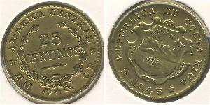 25 Centimo Costa Rica (1821 - ) Laiton 